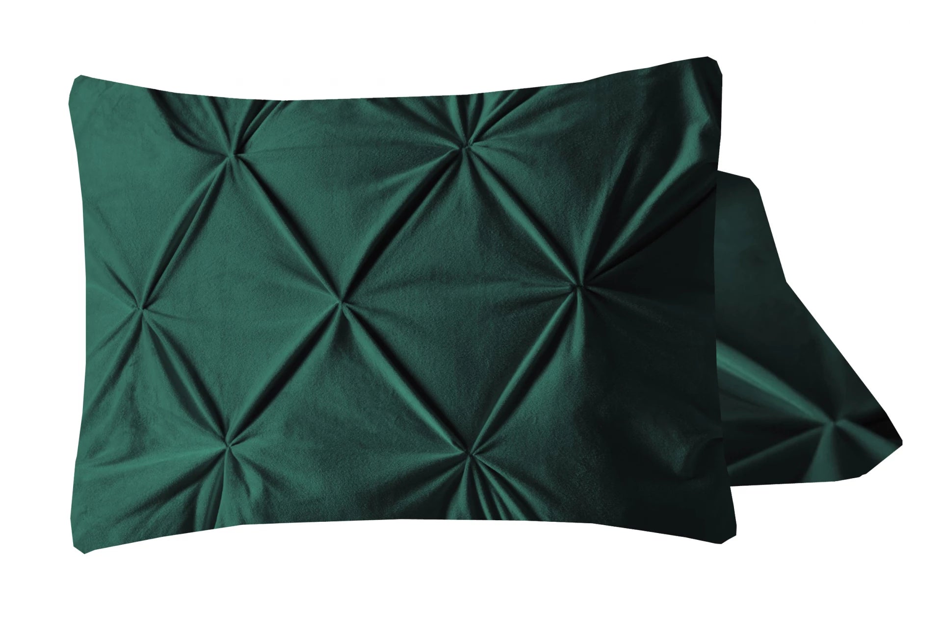 Velvet Pintuck kussensloop 60x70 cm - Groen - Per 2 stuks