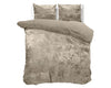 Velvet dekbedovertrek crushed - Grijs/Taupe - 1-persoons (140x220 + 60x70cm)