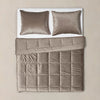 Sleeptime Velvet Lazy dekbed zonder overtrek Excl. kussensloop - Taupe/Grijs