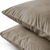 Kussensloop (Per 2 st) - Taupe/Grijs - Velvet - 60x70 cm