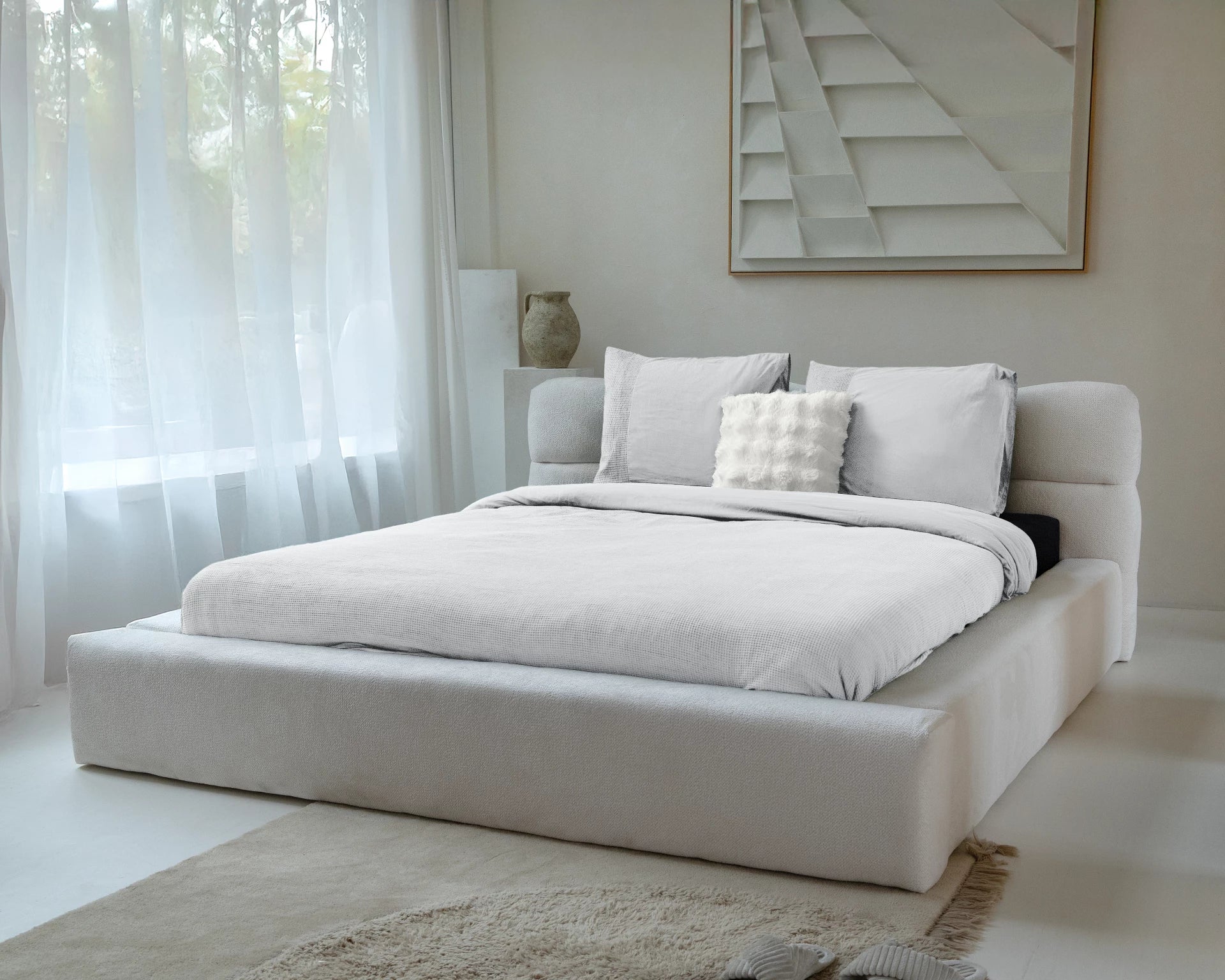 Primaviera Deluxe dekbedovertrek Waffle - wit - Katoen percale