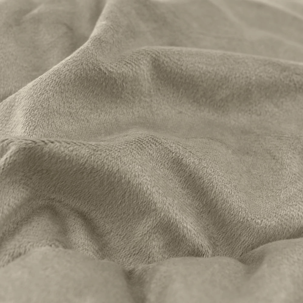 Sleeptime Velvet Lazy dekbed zonder overtrek incl. kussensloop - Taupe/Grijs