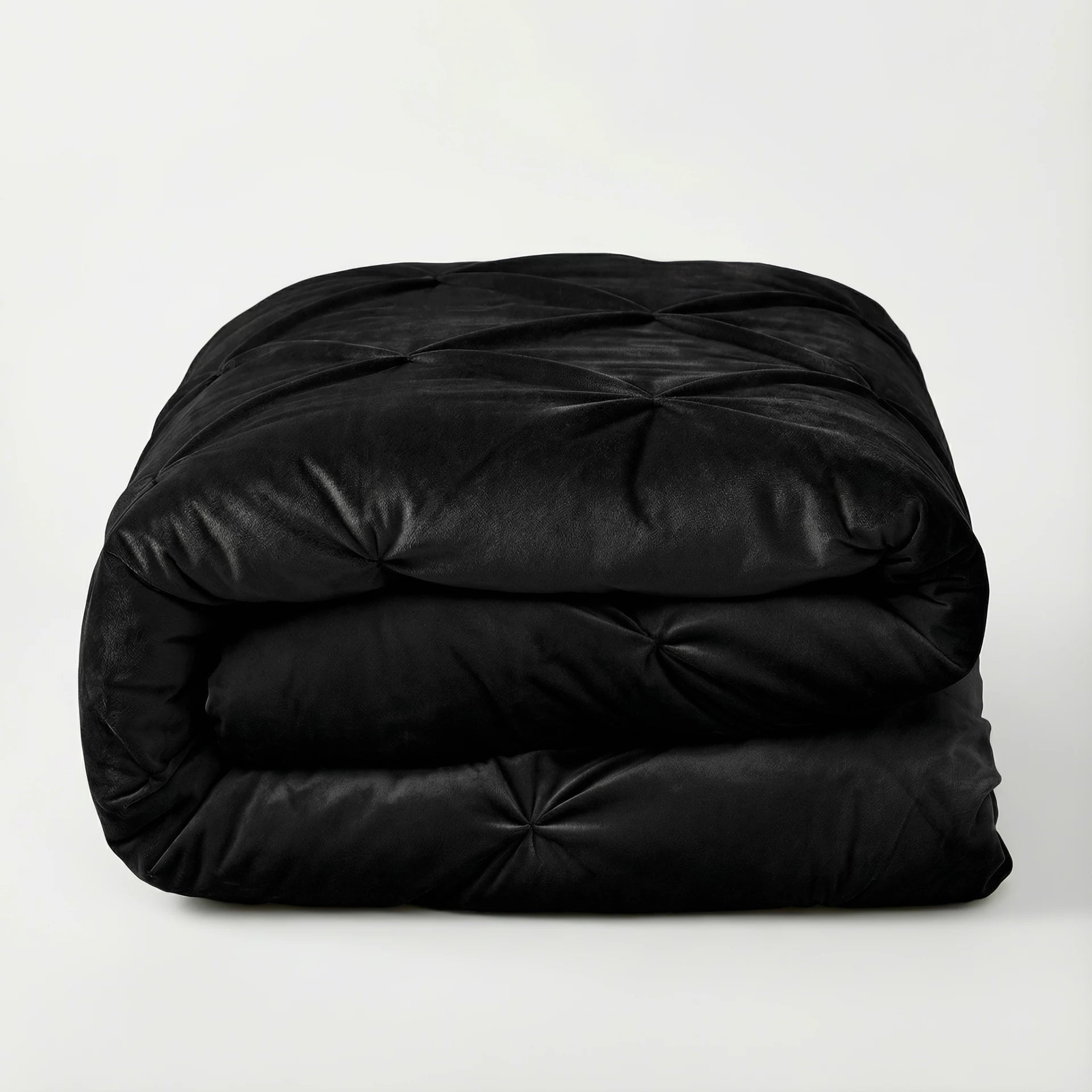 Sleeptime Lazy dekbed zonder overtrek Pintuck - Zwart - Exclusief kussenslopen