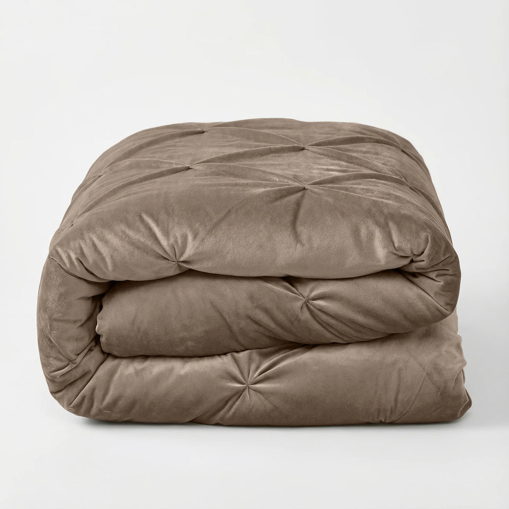 Sleeptime Lazy dekbed zonder overtrek Pintuck - Taupe