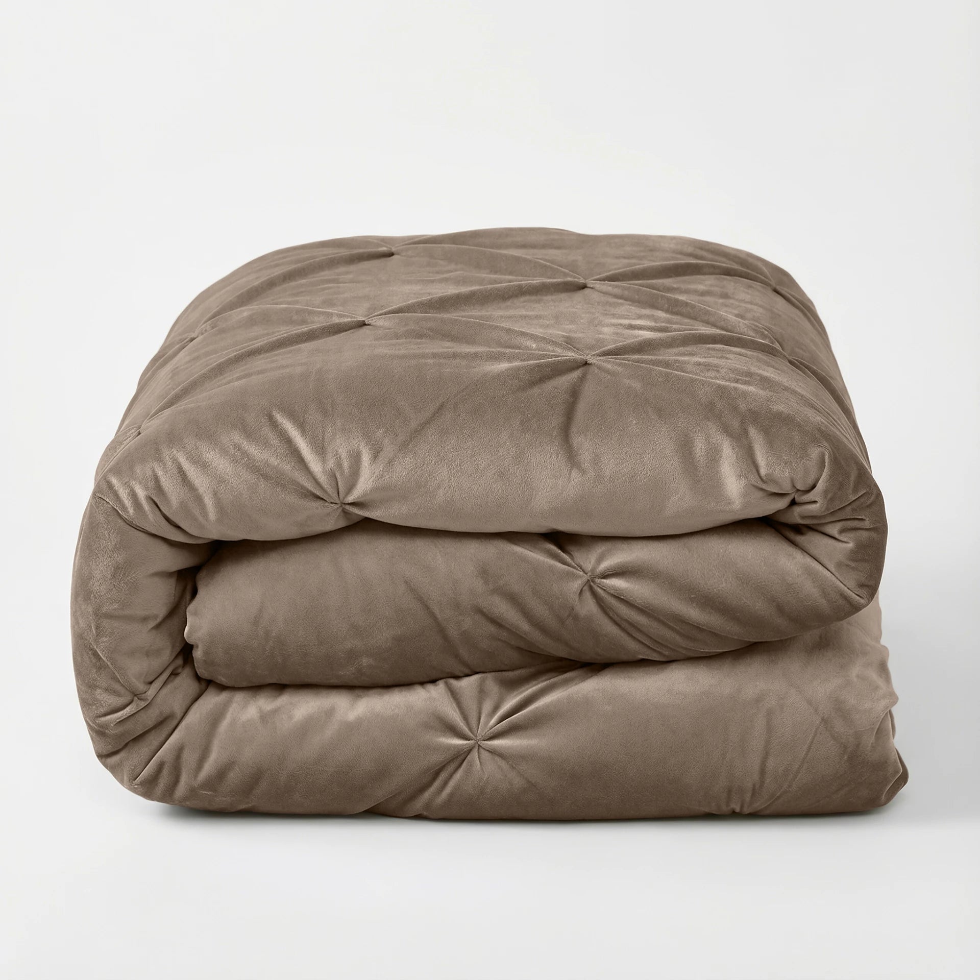 Sleeptime Lazy dekbed zonder overtrek Pintuck - Taupe - Exclusief kussenslopen