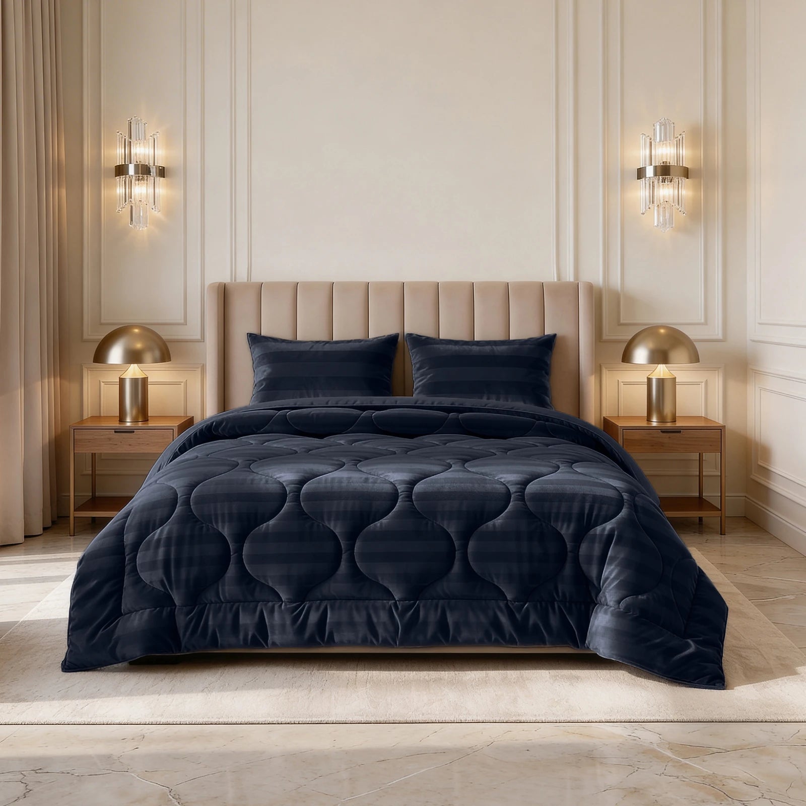 Sleeptime Lazy dekbed zonder overtrek Hotel Velvet excl. kussensloop - Navy