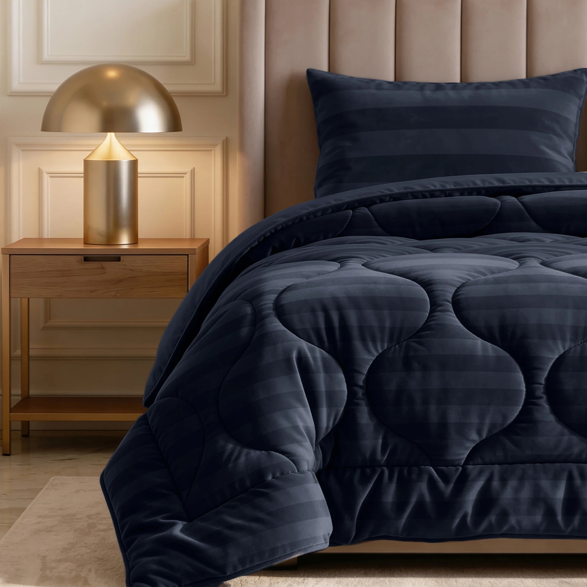 Sleeptime Lazy dekbed zonder overtrek Hotel Velvet excl. kussensloop - Navy
