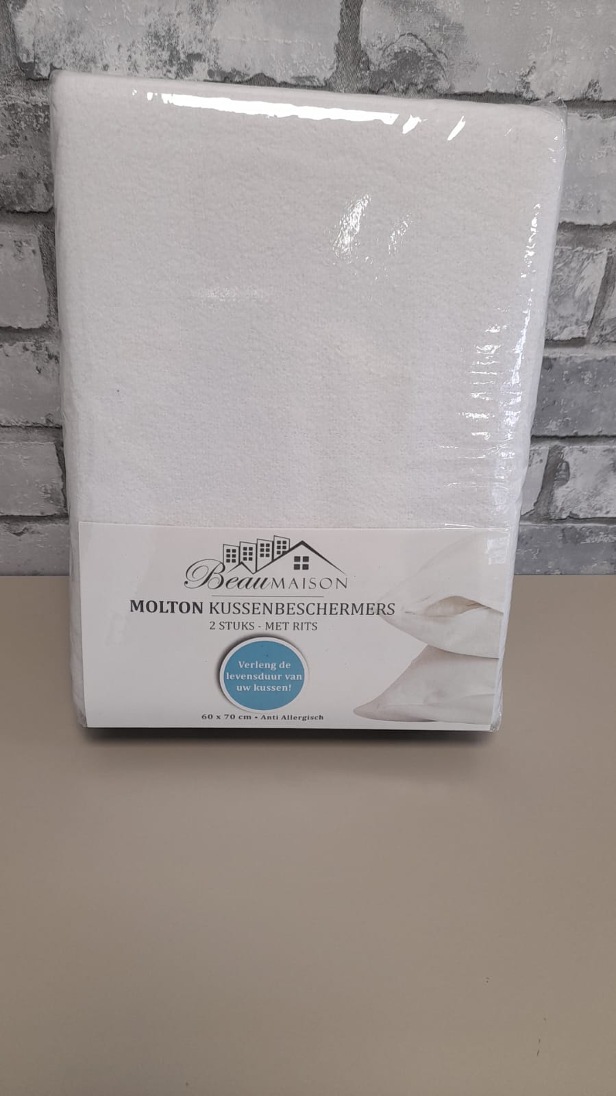 Molton slopen met rits (Per 2 stuks)