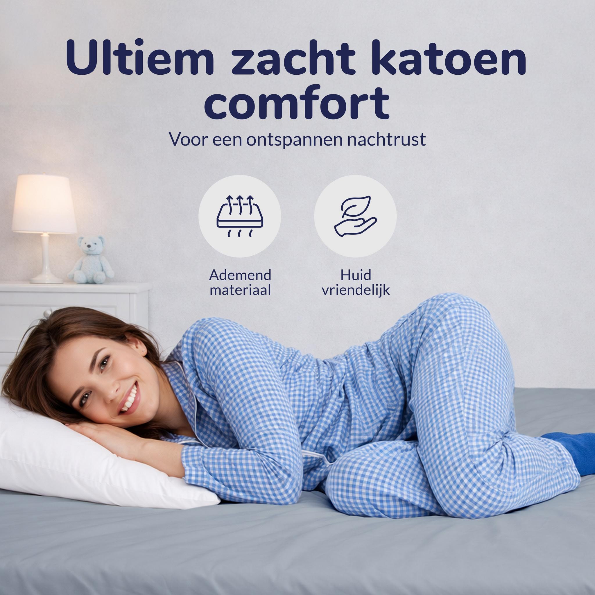 Decoware hoeslaken - Katoen  - Grijs