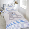 Dekbedovertrek Snuggle & Cuddle  - blauw - Polykatoen - eenpersoons (135x200+50x75 cm)