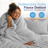 Teddy fleece dekbedovertrek - Grijs - Dubbelzijdig Teddy