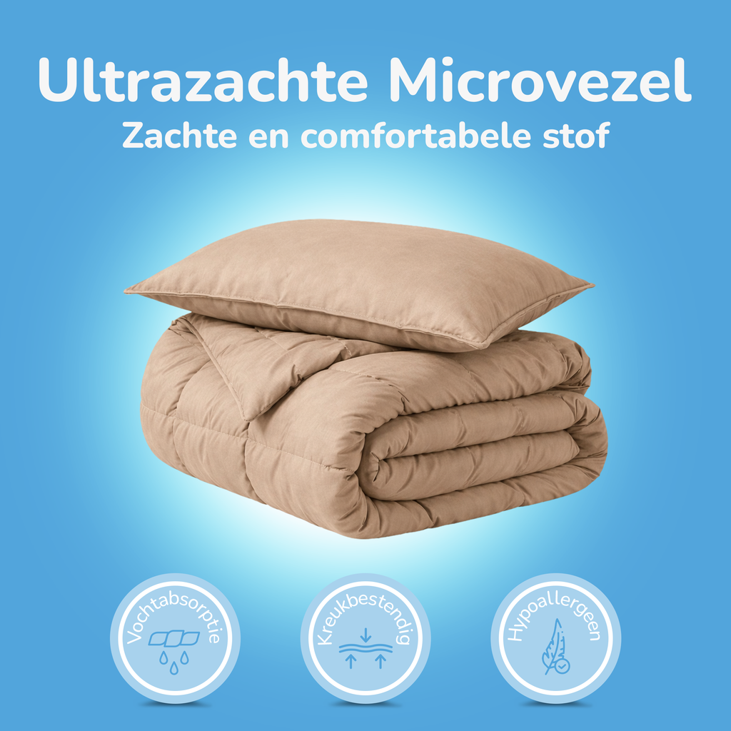 Decoware dekbed zonder overtrek incl. kussensloop -  taupe