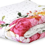 All in one lazy dekbed Love Garden wit - Dekbed en overtrek in 1 - 240x200 cm