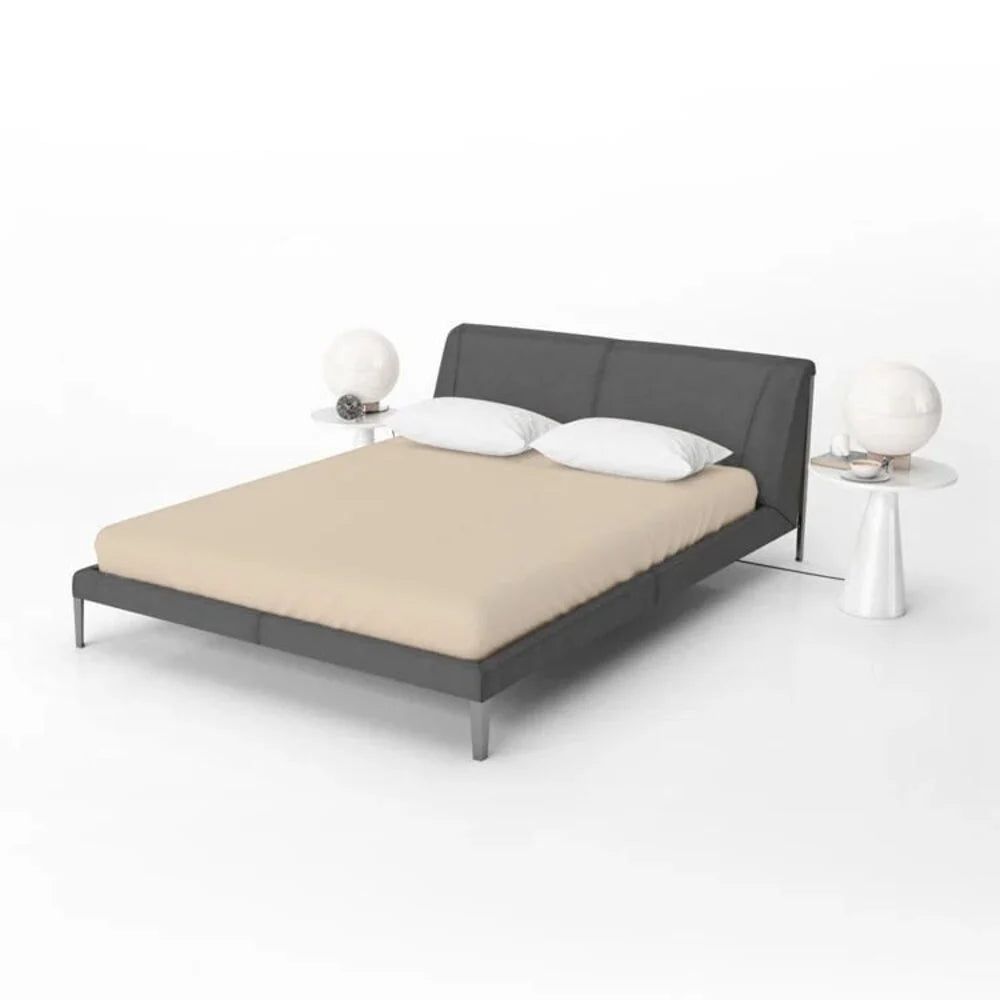 Beau Maison hoeslaken - Jersey - Zand (200x200/220cm)