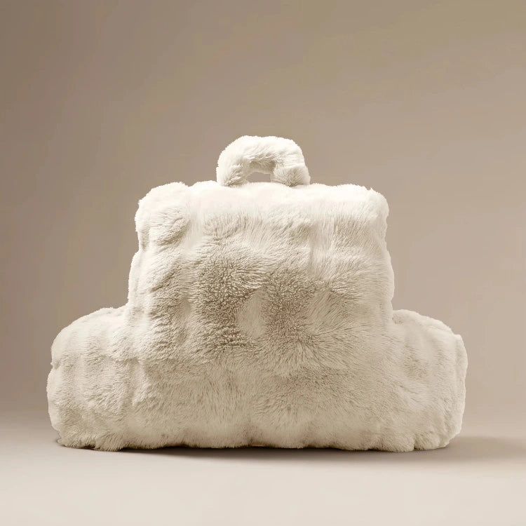 Bedrest Pompom leeskussen - 34x50 cm - Beige - achterzijde