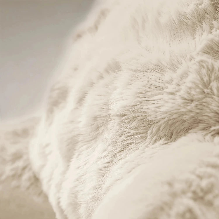 Bedrest Pompom leeskussen - 34x50 cm - Beige - stof closeup