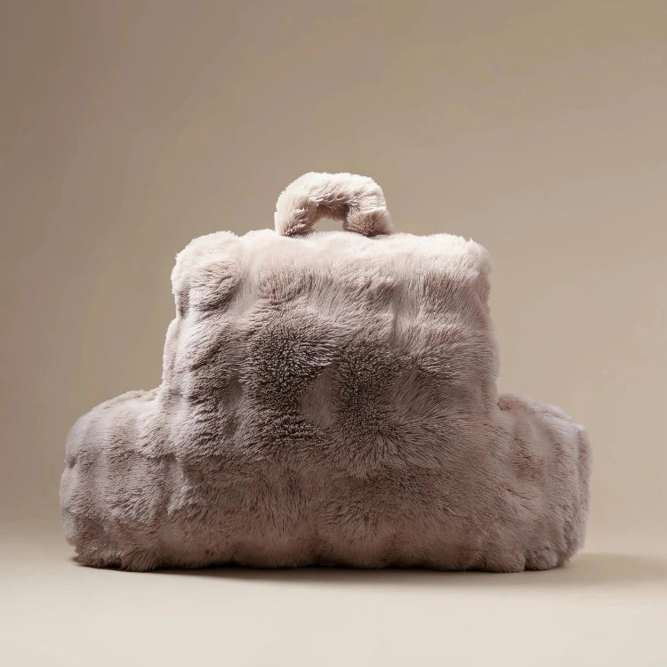 Bedrest Pompom leeskussen - 34x50 cm - Taupe - achterkant