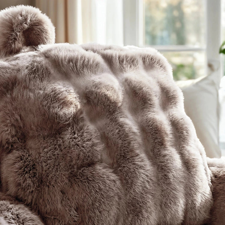Bedrest Pompom leeskussen - 34x50 cm - Taupe - kussen