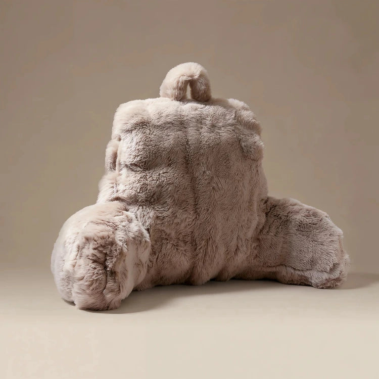 Bedrest Pompom leeskussen - 34x50 cm - Taupe - zijaanzicht
