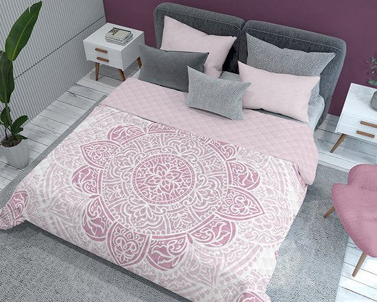 Bedsprei Mandala roze - 1-persoons (170x210 cm)