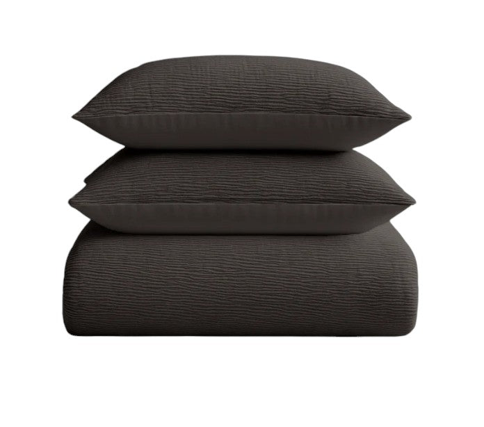 Decoware Easy dekbed zonder overtrek inclusief kussensloop - Mousseline - Chocolade bruin