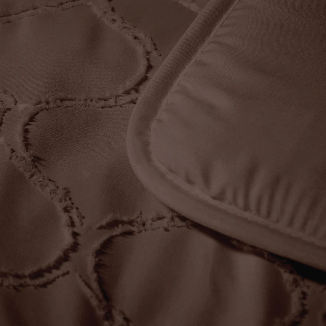 Decoware Easy dekbed zonder overtrek inclusief kussensloop - Tufted Curve - bruin