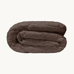 Decoware Easy dekbed zonder overtrek inclusief kussensloop - Tufted Curve - bruin