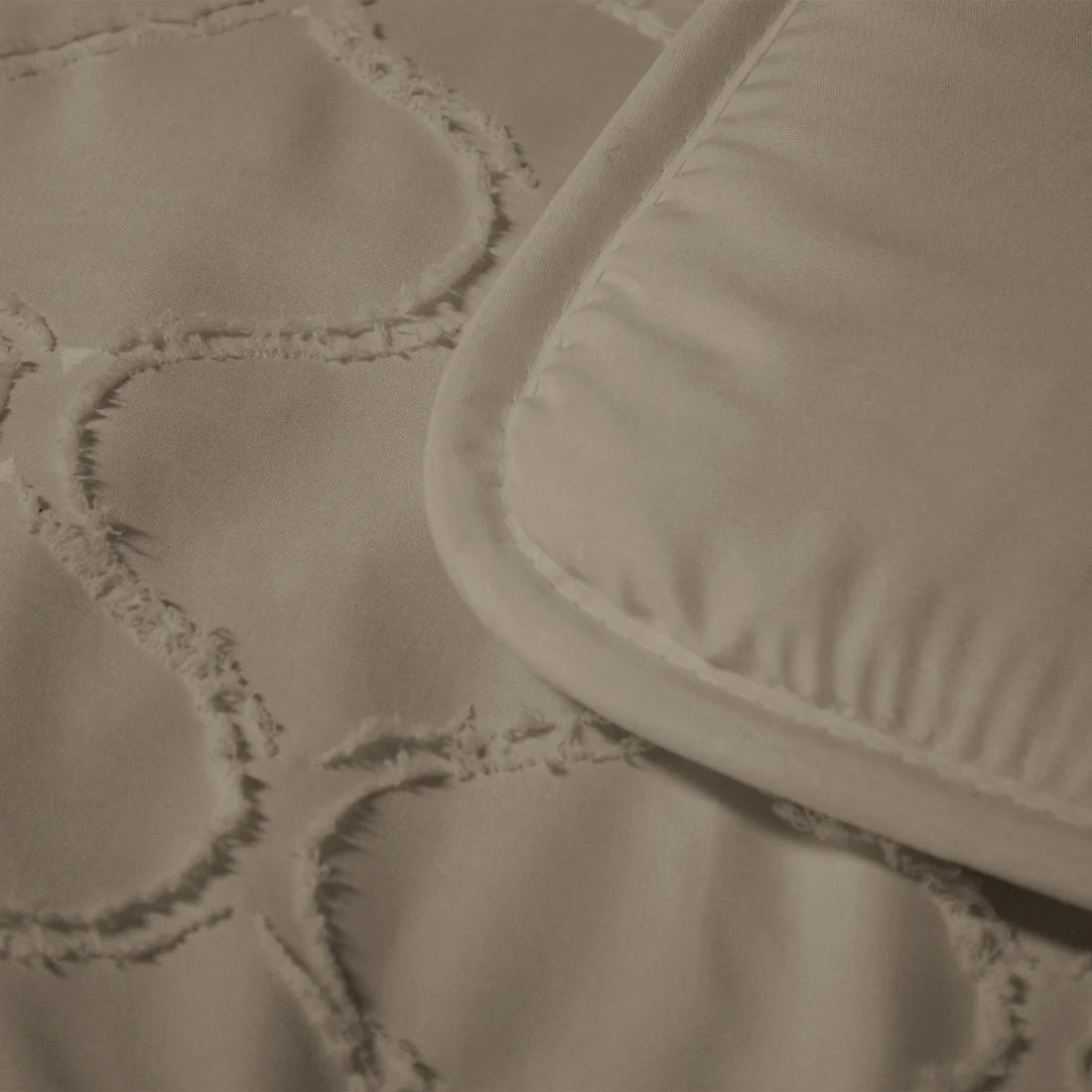 Decoware kussensloop Tufted curve - taupe - 60x70 cm