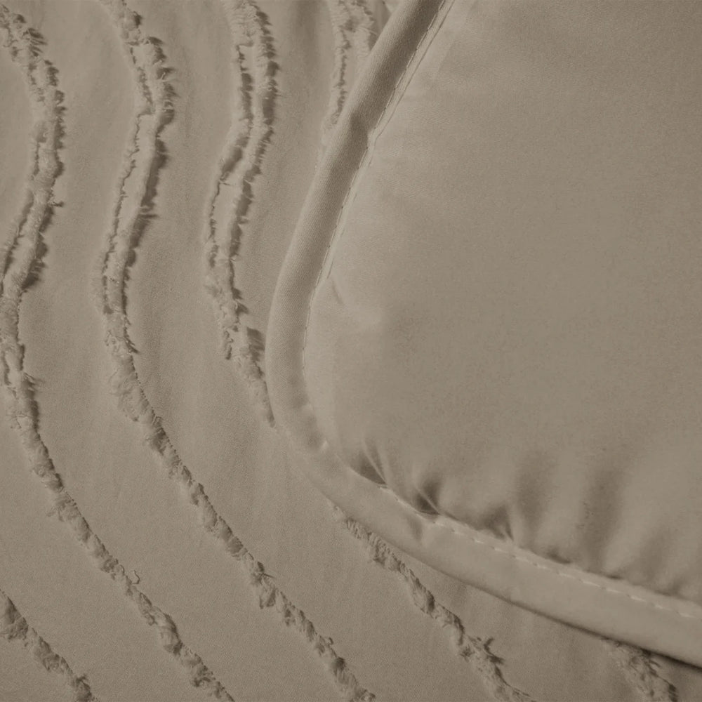 Decoware kussensloop Tufted waves - taupe - 60x70 cm