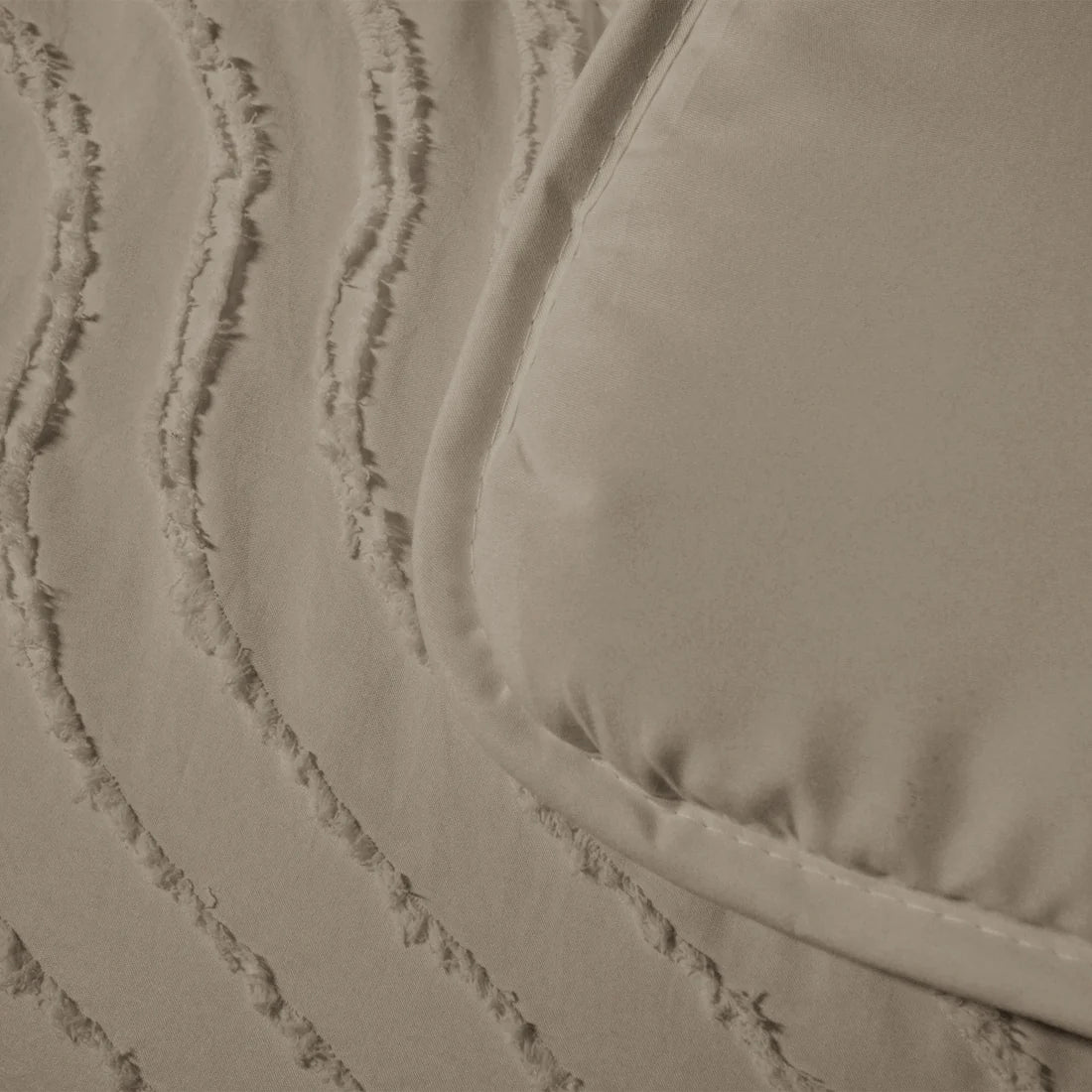 Decoware kussensloop Tufted waves - taupe - 60x70 cm