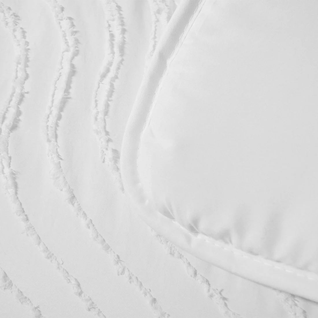 Decoware kussensloop Tufted waves - wit - 60x70 cm