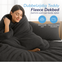 Decoware Teddy fleece dekbedovertrek - antraciet - 2 kanten teddy
