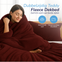 Teddy fleece dekbedovertrek - Wine - 2 kanten teddy - Lits-jumeaux XL (260x220 + 2st 60x70cm)