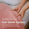 Teddy fleece dekbedovertrek - licht roze - 2 kanten teddy
