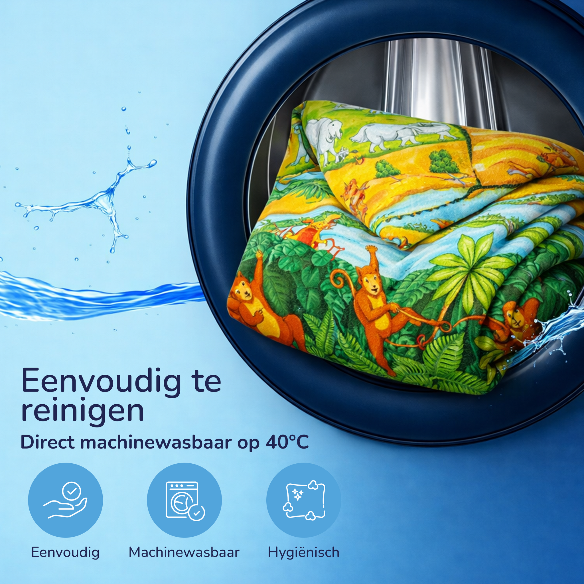 Decoware kinderdekbedovertrek Jungle - katoen - 1-persoons (140x220 + 60x70 cm)