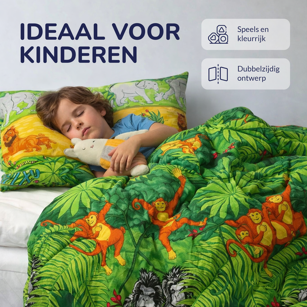 Decoware kinderdekbedovertrek Jungle - katoen