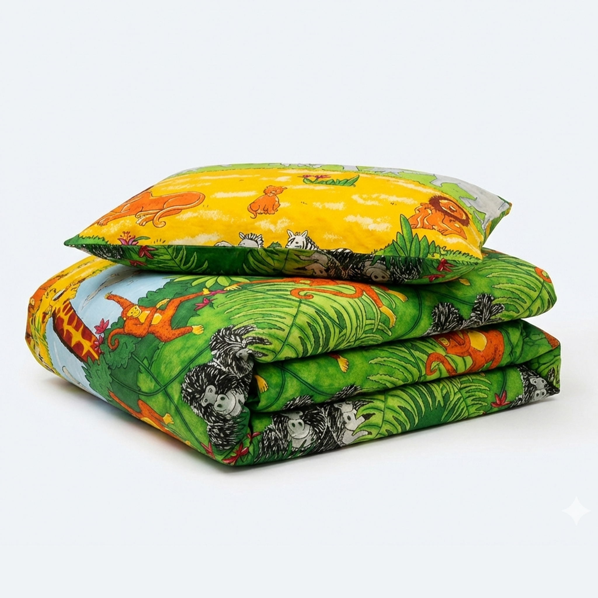 Decoware kinderdekbedovertrek Jungle - katoen - 1-persoons (140x220 + 60x70 cm)