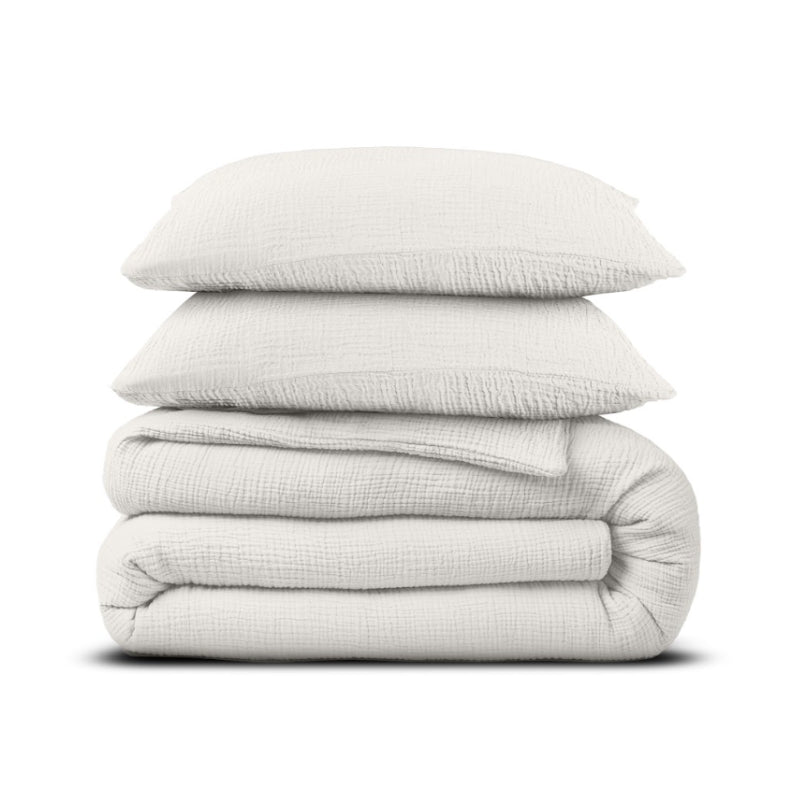 Decoware Easy dekbed zonder overtrek inclusief kussensloop - Mousseline - off white