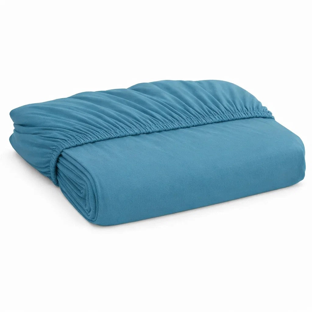 Decoware Jersey hoeslaken adria blauw