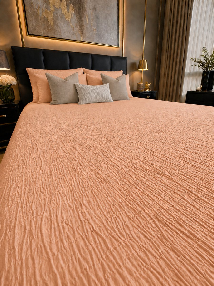 Mousseline hoeslaken - microvezel - roze