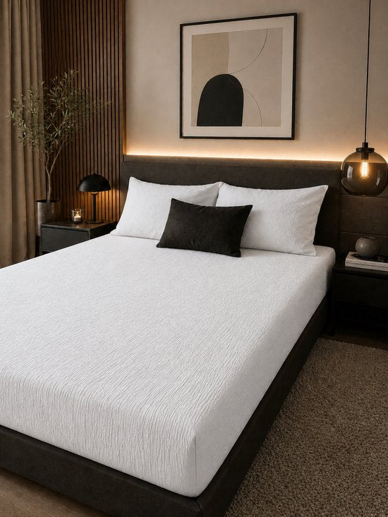 Mousseline hoeslaken - microvezel - wit
