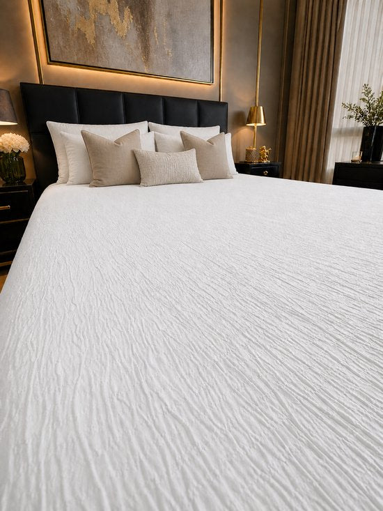 Mousseline hoeslaken - microvezel - wit