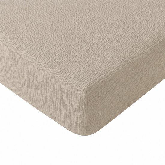 Mousseline hoeslaken - microvezel - zand
