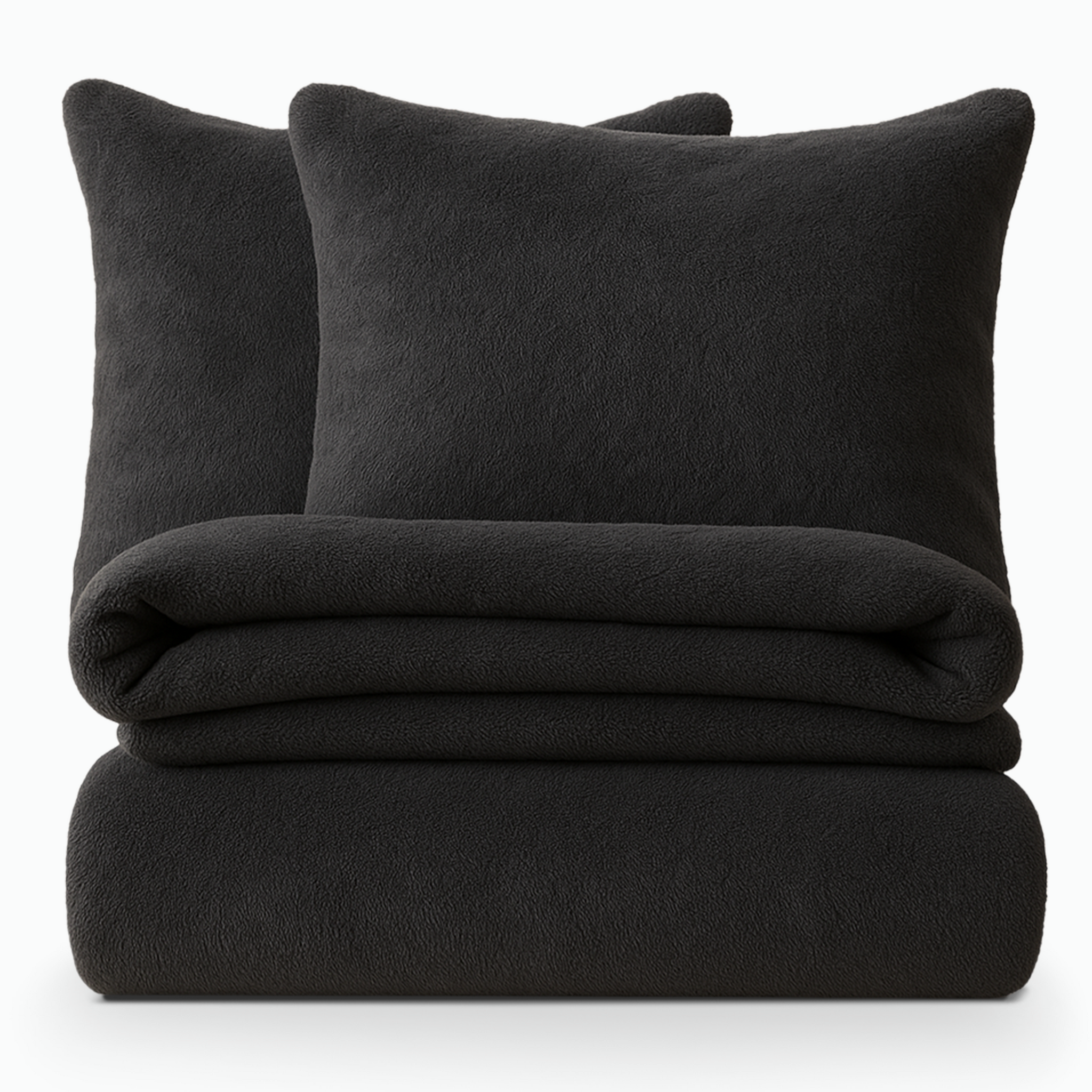 Decoware Teddy fleece dekbedovertrek - antraciet - 2 kanten teddy