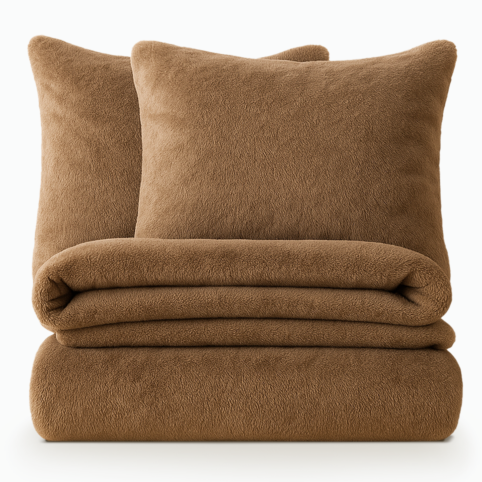 Teddy fleece dekbedovertrek - Mink - 2 kanten teddy