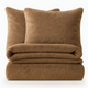 Teddy fleece dekbedovertrek - Mink - 2 kanten teddy