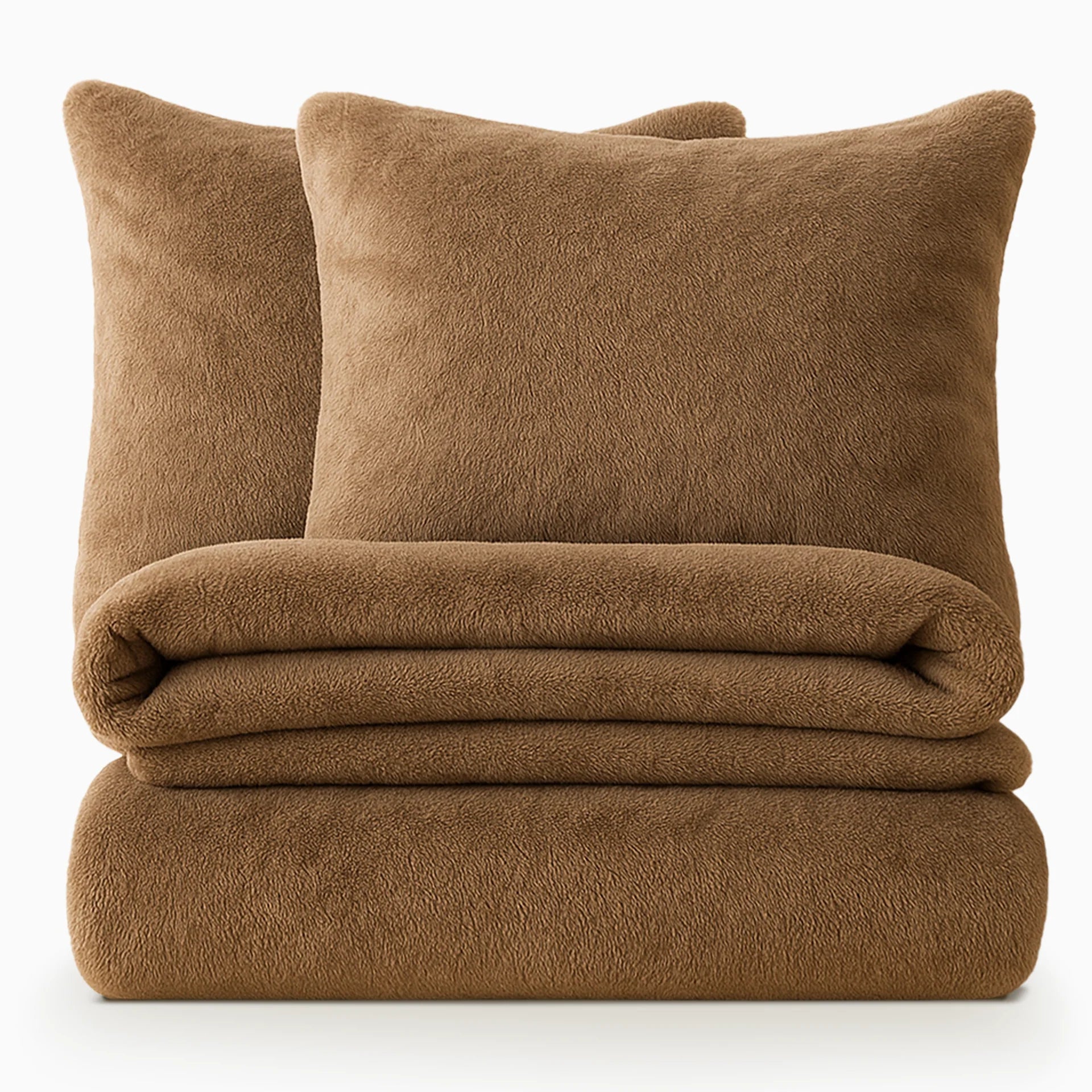 Teddy fleece dekbedovertrek - Mink - 2 kanten teddy