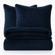 Teddy fleece dekbedovertrek - navy - 2 kanten teddy