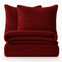 Teddy fleece dekbedovertrek - Wine - 2 kanten teddy - Lits-jumeaux XL (260x220 + 2st 60x70cm)