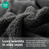 Teddy fleece hoeslaken - antraciet